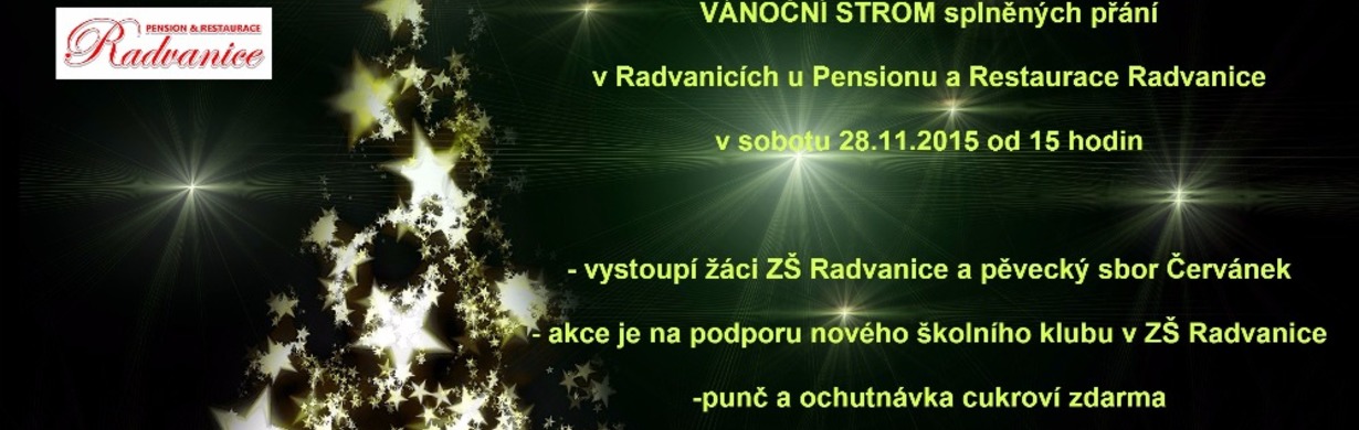 Rozsvěcení vánočního stromu a strom splněných přání