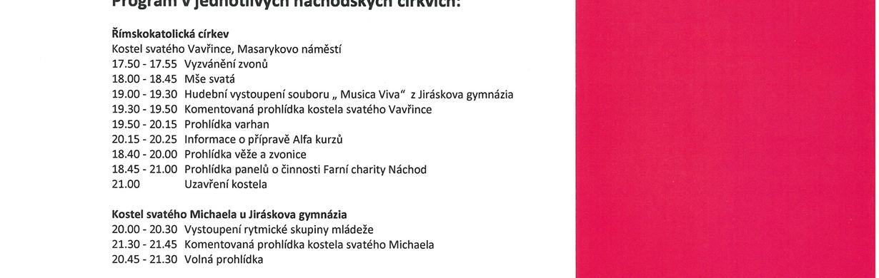 Noc kostelů v Náchodě