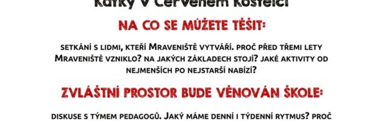 Beseda o vzdělávacím centru
