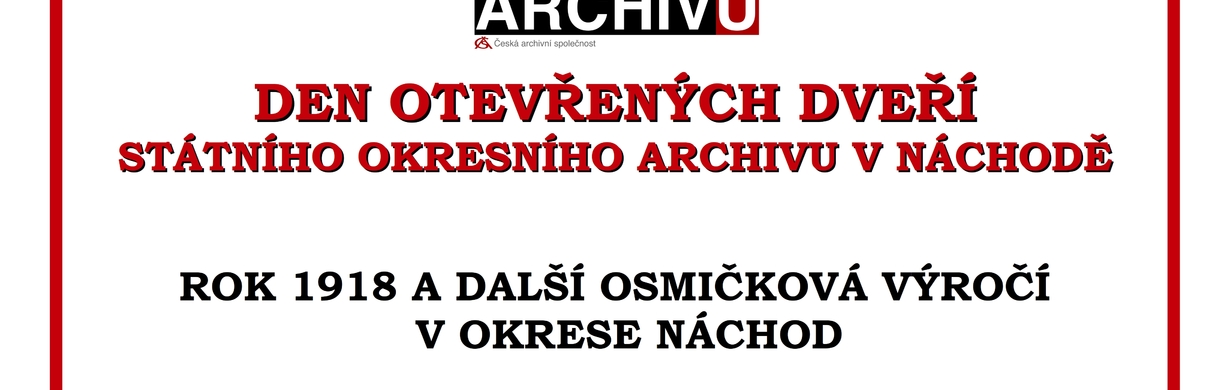 Den otevřených dveří Státního okresního archivu Náchod
