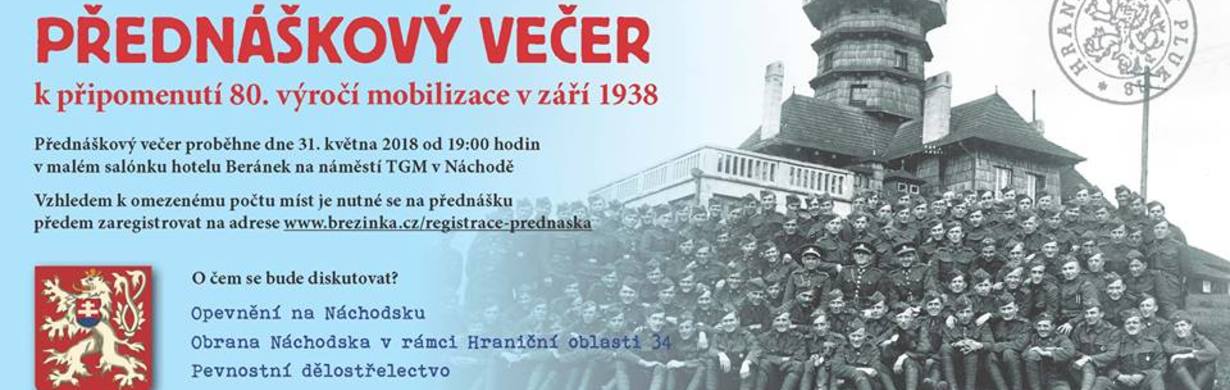 Přednáškový večer k připomenutí 80. výročí mobilizace v září 1938