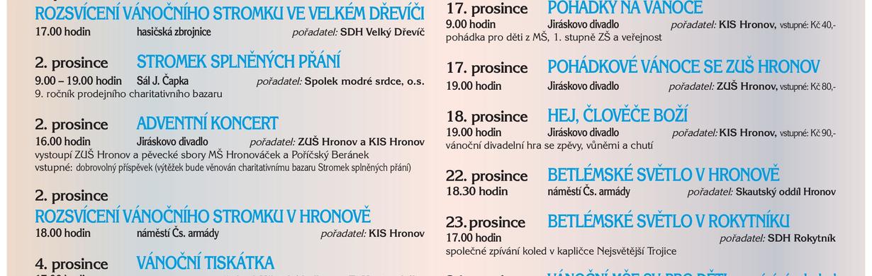 Vánoce v Hronově 2018