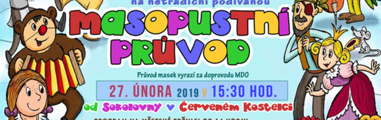 Masopustní průvod v Červeném Kostelci