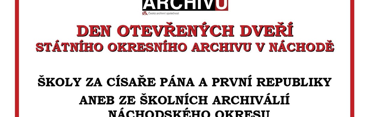 Den otevřených dveří Státního okresního archivu v Náchodě