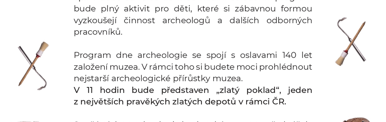 Mezinárodní den archeologie v Muzeu Náchodska