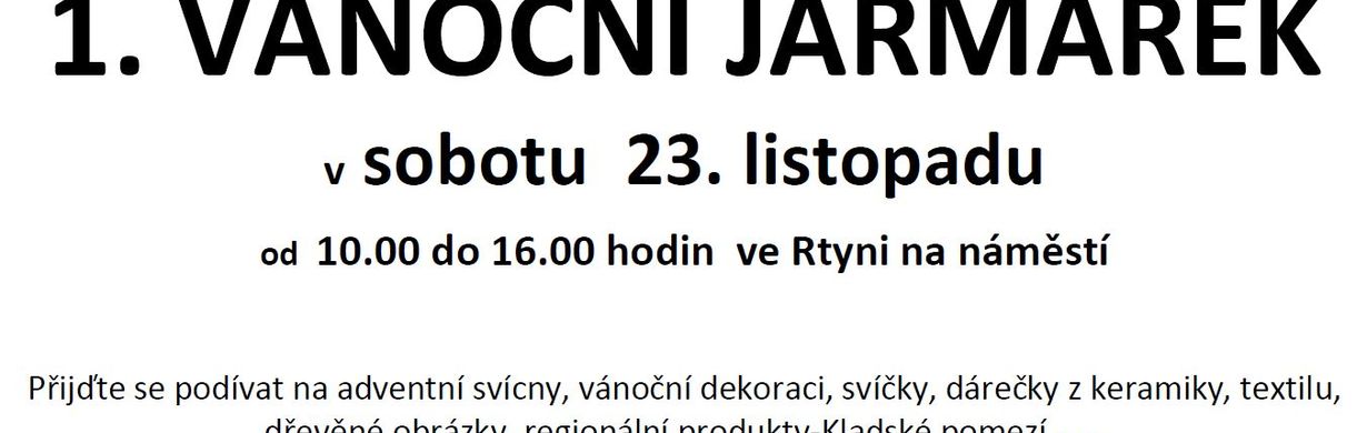 1. vánoční jarmárek