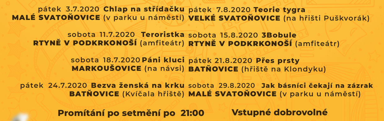 Letní kina na dosah 2020