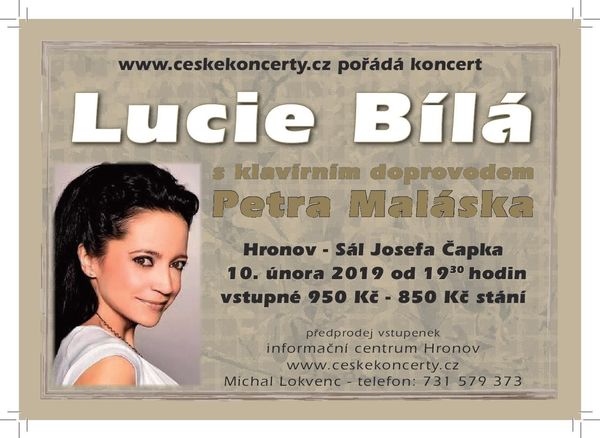 Lucie Bílá s klavírním doprovodem Petra