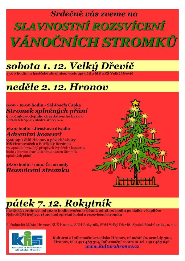 Rozsvícení vánočních stromků