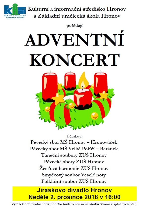 Adventní koncert ZUŠ Hronov