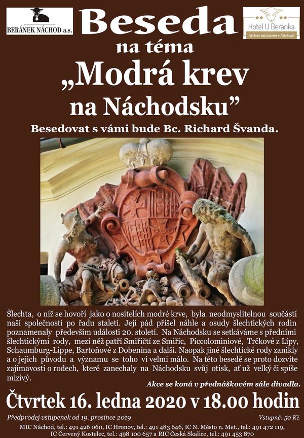 BESEDA NA TÉMA „MODRÁ KREV NA NÁCHODSKU“