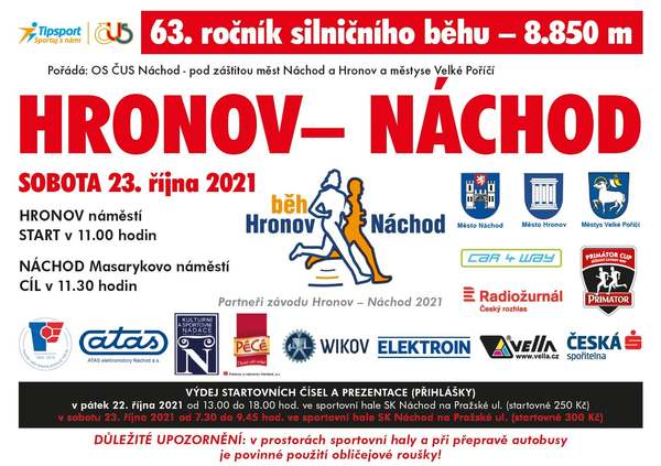 Silniční běh Hronov - Náchod
