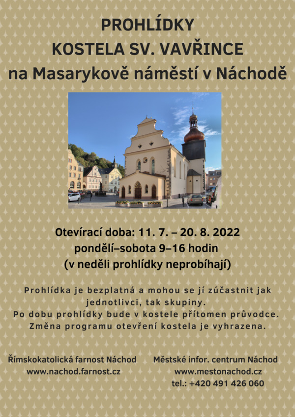 Kostel sv. Vavřince - prohlídky 2022