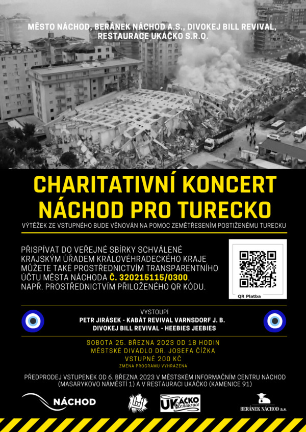 Charitativní koncert Náchod pro Turecko