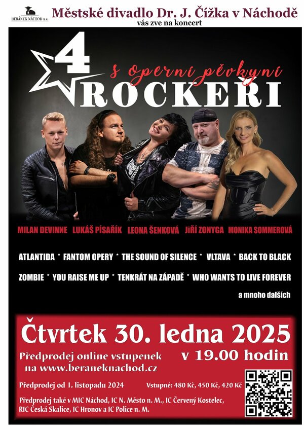 4 rockeři s operní pěvkyní