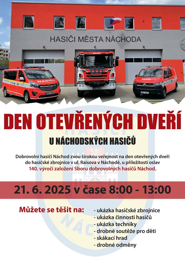 Den otevřených dveří u náchodských hasič