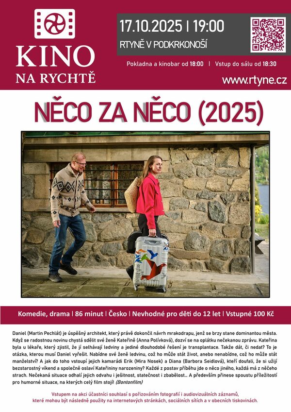 PLAKÁT KINO RTYNĚ - NĚCO ZA NĚCO