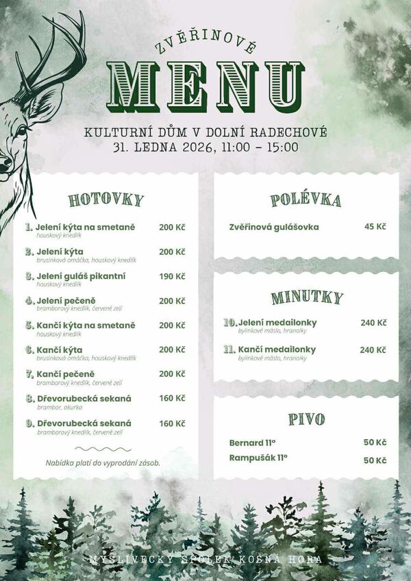 Zvěřinové hody - Horní Radechová